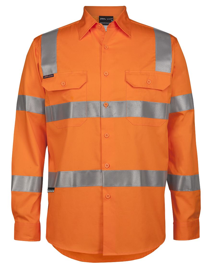 JB's Hi-Vis (D+N) Long Sleeve 150G VIC Rail W/Shirt